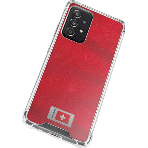 Switzerland Soccer Flag Galaxy A72 5G Clear Case